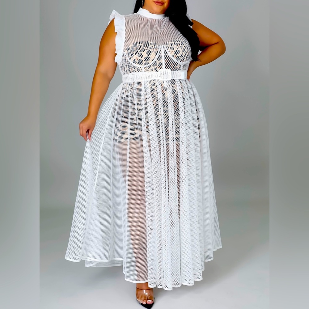 Women plus size 3 piece dress set